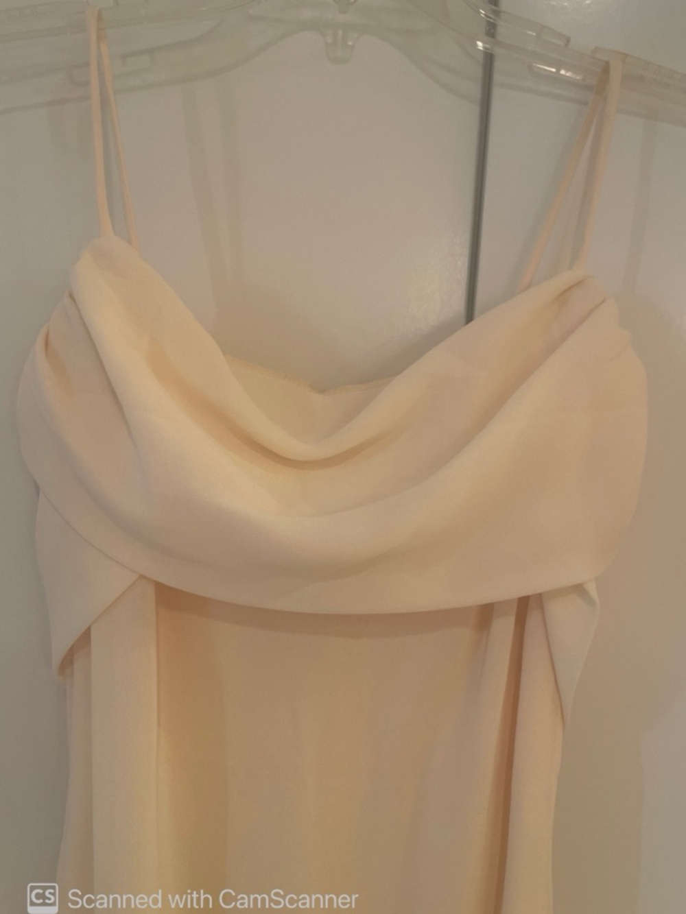 Elegant Cowl-Neck Maxi Dress in Soft Cream